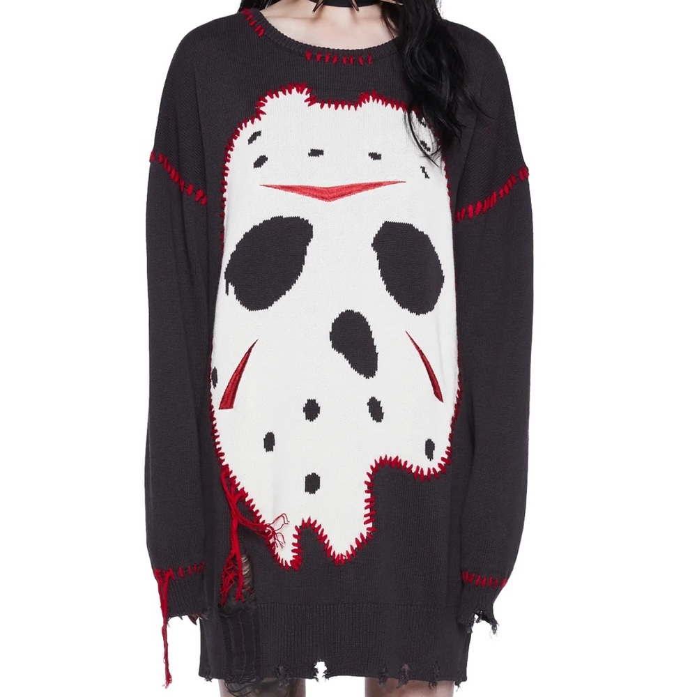 Dollskill x Friday the 13th Vile Voorhees Oversized Sweater